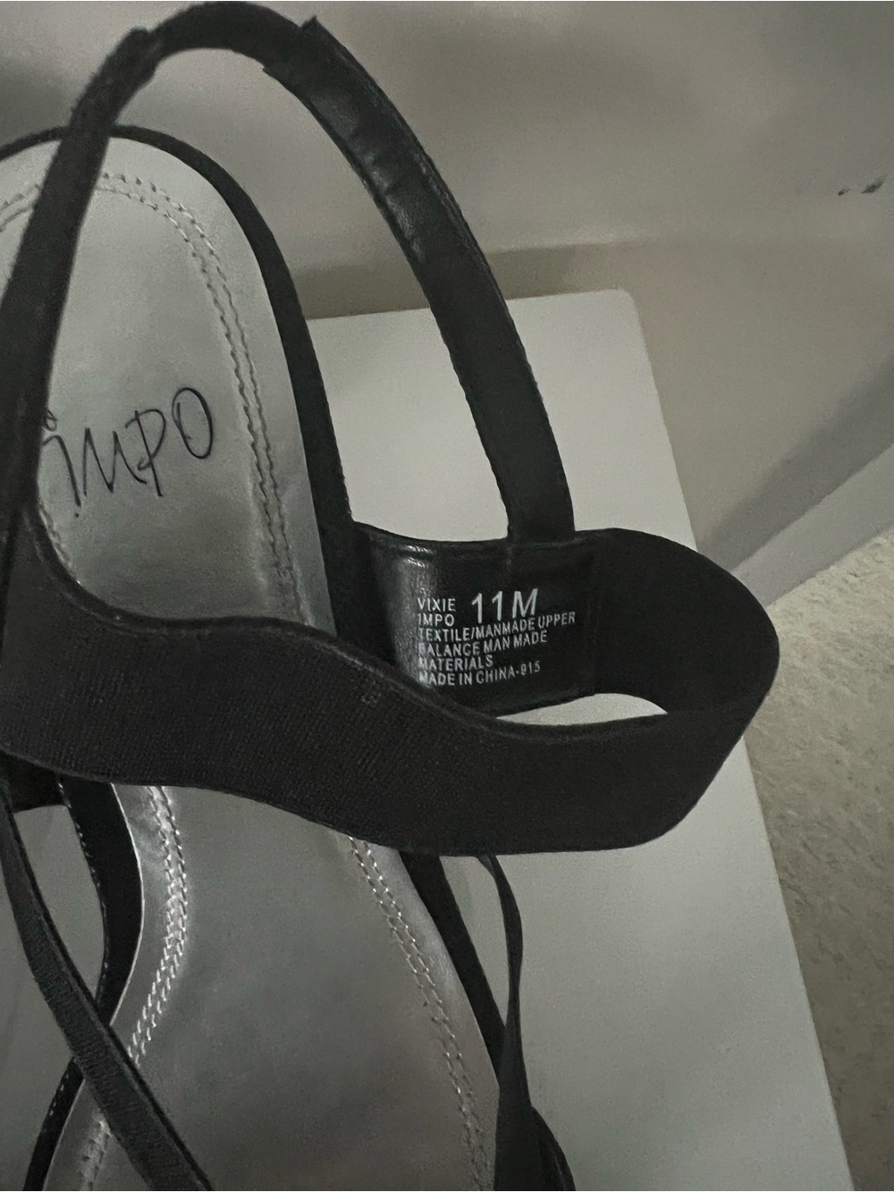 Black Strappy Slingback Heels - Picture 2 of 4